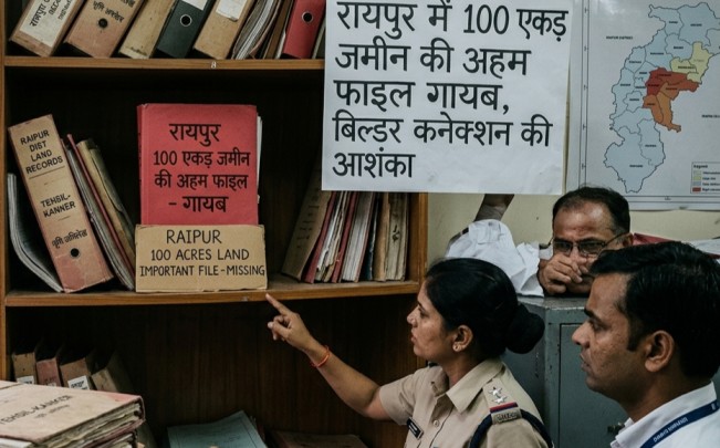 रायपुर में 100 एकड़ जमीन की अहम फाइल गायब, बिल्डर कनेक्शन की आशंका
