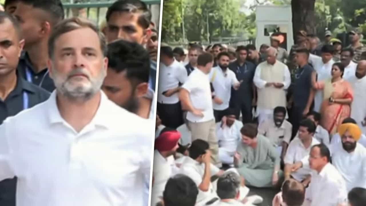 ब्रेकिंग : राहुल, प्रियंका और खड़गे का पीएम आवास के पास सीक्रेट प्रदर्शन; धर्मेंद्र प्रधान के इस्तीफे की मांग, चन्नी समेत कई सांसद हिरासत में